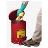 Justrite Red Steel Just Rite 21-Gallon Oily Waste Can 9700